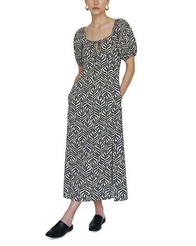 Vero Moda Josie Tie Ankle Dress In Gray