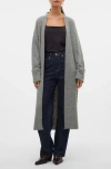 Vero Moda Jupiter Long Sleeve Open Cardigan In Gray
