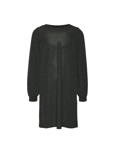 Vero Moda Kanva Long Sleeve Short Dress In Black