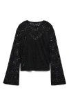 Vero Moda Kanya Lace Top In Black