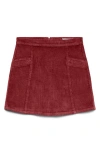 Vero Moda Kata Corduroy Miniskirt In Red