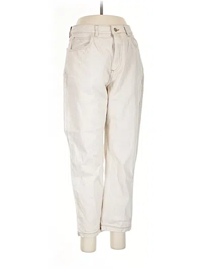 Pre-owned Vero Moda Khaki Pant In Ivory