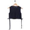 Vero Moda Kim Eyelet Sleeveless Crop Top In Blue