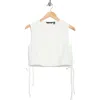 Vero Moda Kim Eyelet Sleeveless Crop Top In White