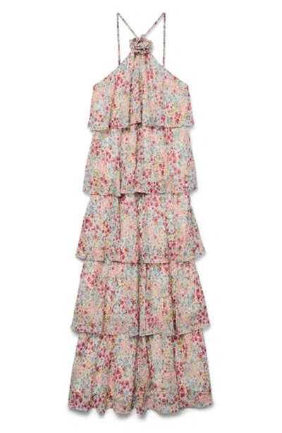 Vero Moda Lana Ruffle Tiered Halter Dress