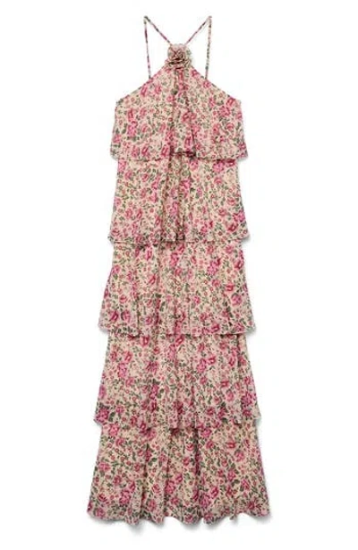 Vero Moda Lana Ruffle Tiered Halter Dress