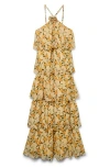 Vero Moda Lana Ruffle Tiered Halter Dress