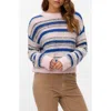Vero Moda Lenora Stripe Pointelle Sweater In Multi