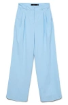 Vero Moda Liba Pleated High Waist Wide Leg Pants In Airy Blue