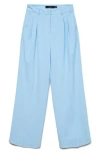 Vero Moda Liba Pleated High Waist Wide Leg Pants In Blue