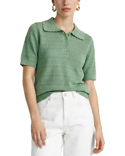 Vero Moda Limone Polo Sweater In Green