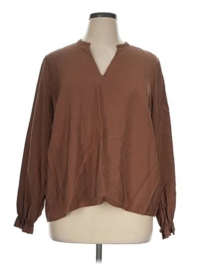 Pre-owned Vero Moda Long Sleeve Blouse In Brown