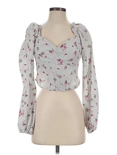 Pre-owned Vero Moda Long Sleeve Blouse In Gray