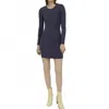 Vero Moda Long Sleeve Ombré Mini Dress In Navy In Blue