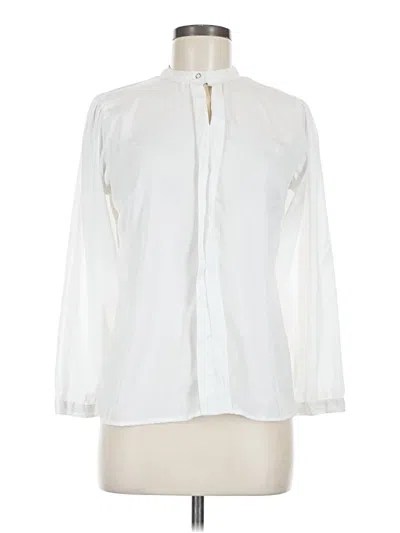 Pre-owned Vero Moda Long Sleeve Polo Shirt In White