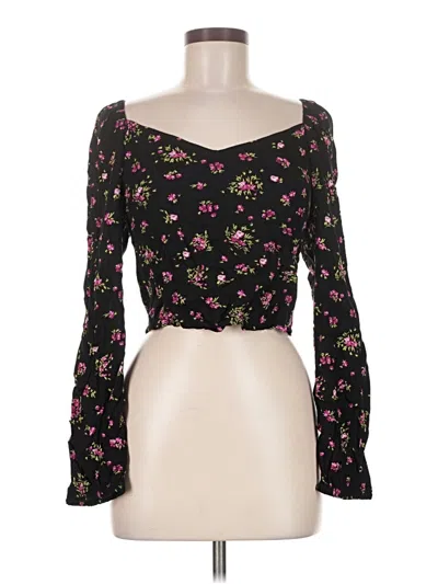 Pre-owned Vero Moda Long Sleeve Top Black Sweetheart Neckline Tops