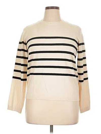 Pre-owned Vero Moda Long Sleeve Top Ivory Turtleneck Tops In White