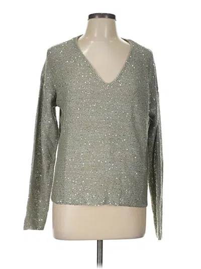 Pre-owned Vero Moda Long Sleeve Top Silver V-neck Tops
