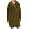 Vero Moda Lynne Womens Cold Weather Teddy Faux Fur Coat In Green