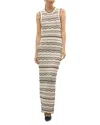 Vero Moda Madeira Open Stitch Cotton Blend Maxi Sweater Dress In Neutral