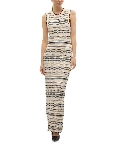 Vero Moda Madeira Sleeveless Maxi Dress In Birch Detail