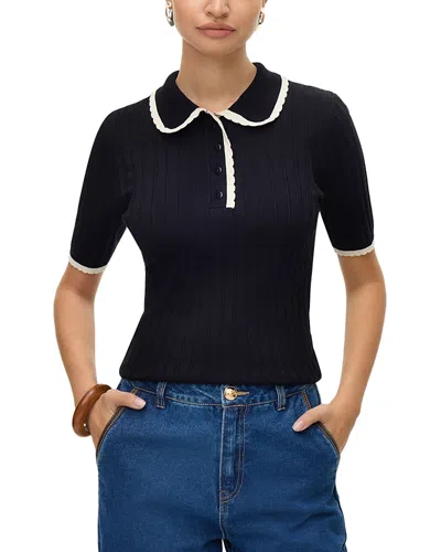 Vero Moda Manon Polo Sweater In Blue
