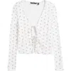 Vero Moda Marie Tie Front Cotton Blend Cardigan