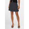 Vero Moda Marina Pleated Knit Skater Miniskirt In Gray