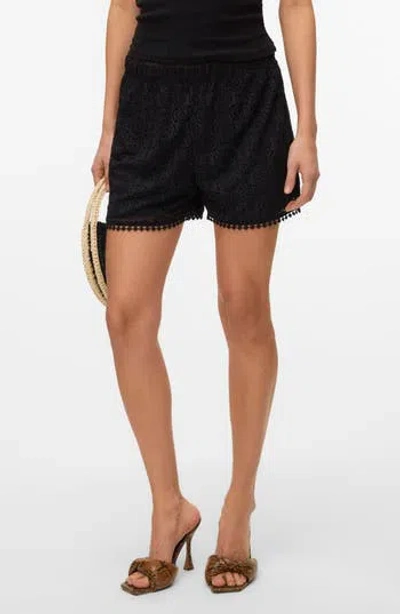 Vero Moda Maya Lace Shorts In Black