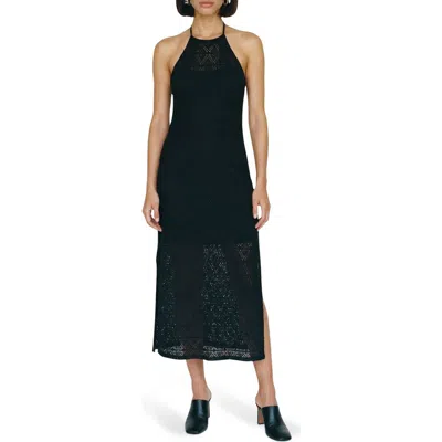 Vero Moda Maya Maxi Halter Dress In Black