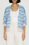 Vero Moda Maybe Stripe Open Front Cardigan In Blue