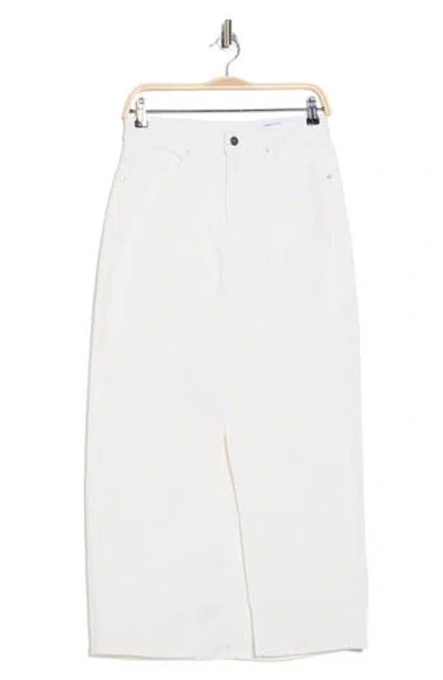 Vero Moda Minna Mid Rise Denim Skirt In Bright White
