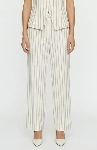 Vero Moda Miona Stripe Straight Leg Pants In Animal Print