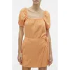 Vero Moda My Milo Puff Sleeve Top In Tangerine