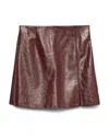 Vero Moda Nelly Faux Leather Skirt In Burgundy