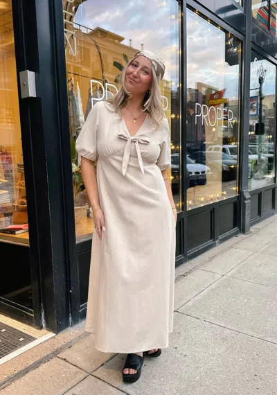 Vero Moda Nethe Dress In Beige In Neutral