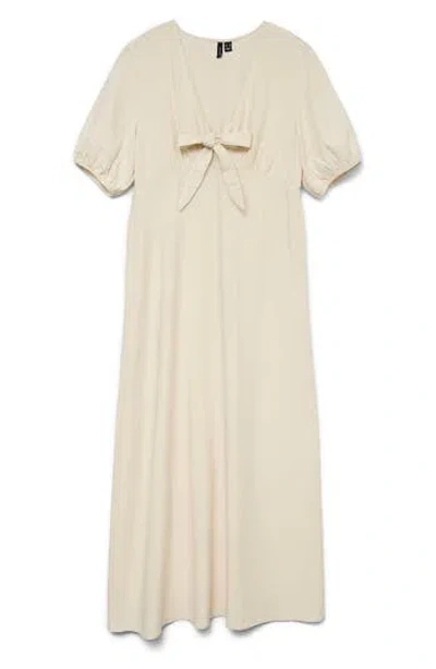 Vero Moda Nethe Tie Front Empire Waist Maxi Dress