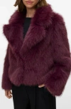Vero Moda Nora Faux Fur Coat In Purple