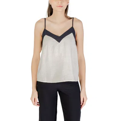 Vero Moda Cream Nylon Top In White