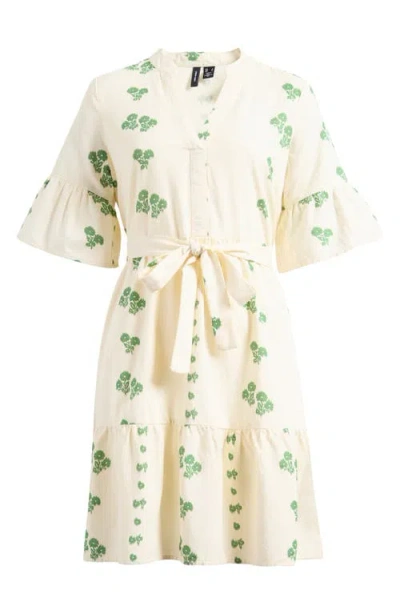 Vero Moda Pamela Ruffle Hem Tie Waist Dress