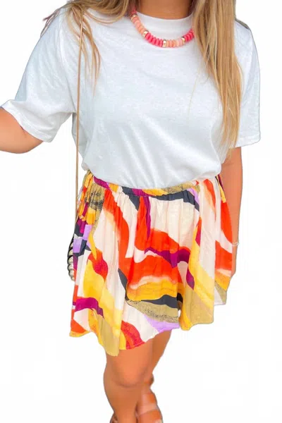 Vero Moda Pineapple Sweet Graphic Tee In White/orange In Multi