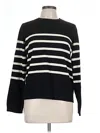 Vero Moda O Neck Sweater In Black With Cream Stripe In Black