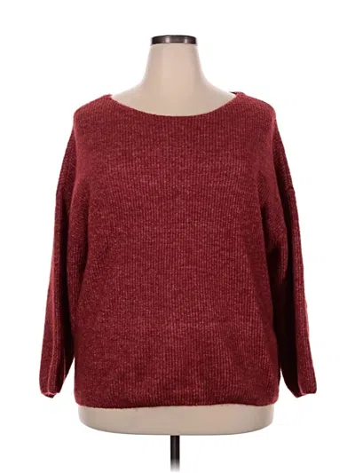 Pre-owned Vero Moda Pullover Sweater In Burgundy