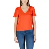 Vero Moda Red Viscose Blouse In Orange