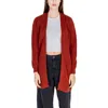 Vero Moda V Neck Textured Knit Sweater In Orange