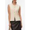 Vero Moda Saba Button Front Sweater Vest In Brown