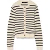 Vero Moda Saba Stripe Crop Cardigan In Neutral
