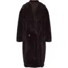 Vero Moda Safia Womens Faux Fur Double-breasted Dress Coat In Brown