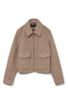 Vero Moda Safir Utility Pocket Shirt Jacket In Brown