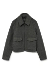 Vero Moda Safir Utility Pocket Shirt Jacket In Gray